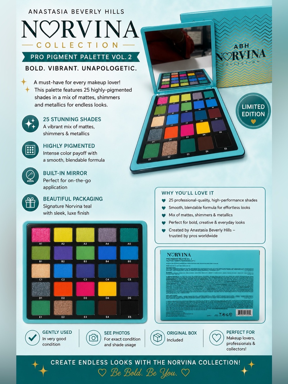 Norvina Pro Pigment Palette Vol. 2 - Teal